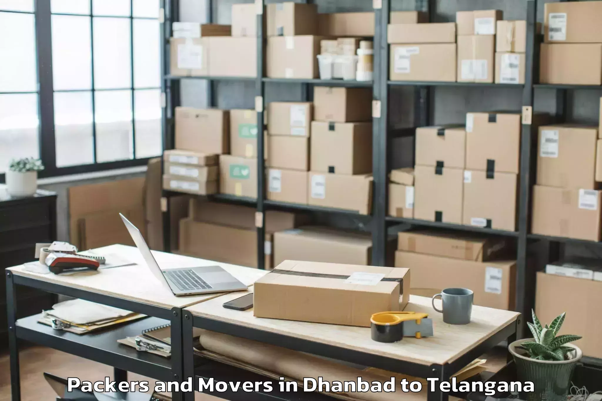 Professional Dhanbad to Munugode Packers And Movers